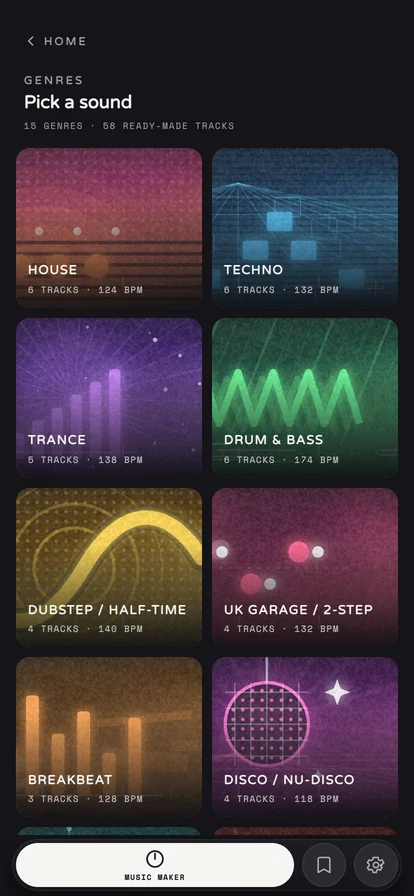 Genre picker