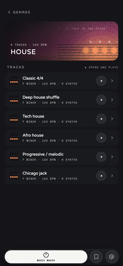 House tracks list